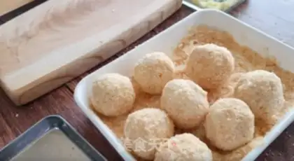 Make Fry hot dog cheeseball step 5