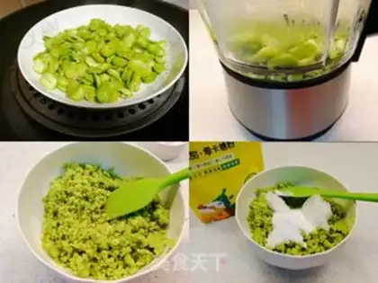 Make Coconut bean cake step 2