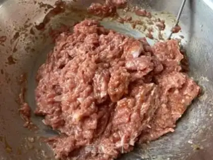 Make Porridge pork buns step 2