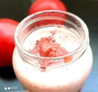 Make Strawberry jam shake step 7