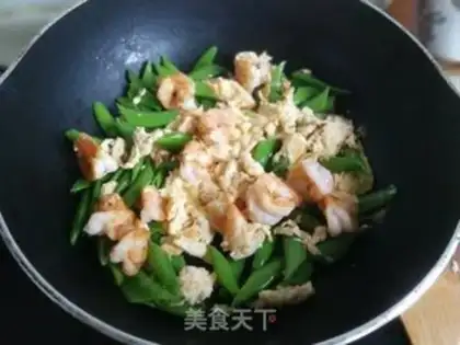 Make Shrimp balls, beans, eggs step 8