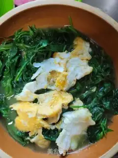 Make Chili leaf egg soup step 5
