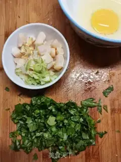 Make Celery egg soup step 1