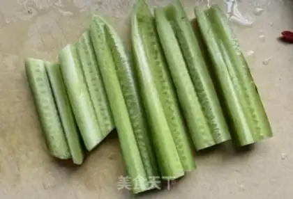 Make Olive-oiled cucumber step 1