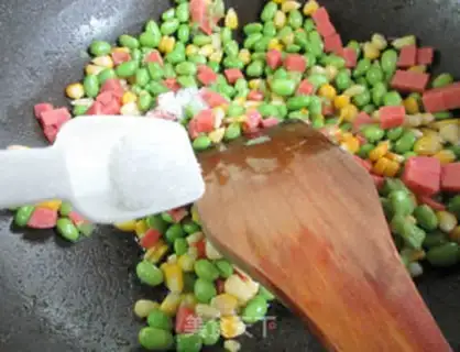 Make A salted corn grain of fried beans step 6