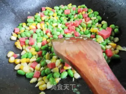 Make A salted corn grain of fried beans step 7
