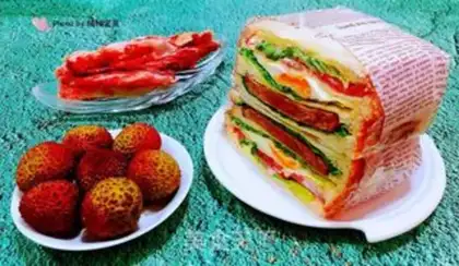 Make Steak tomato egg sandwich step 11