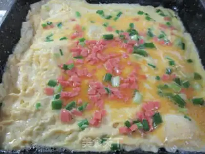 Make Ham sausage and egg burns step 6