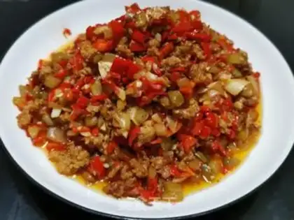 Make Meatloaf and red pepper step 9