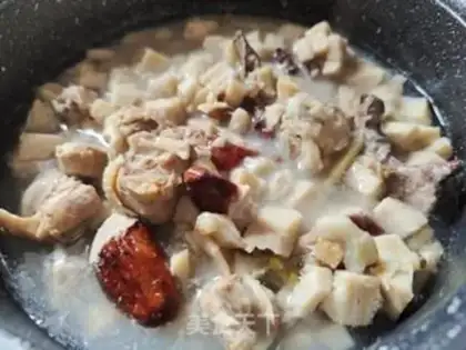 Make The durian chicken soup step 5