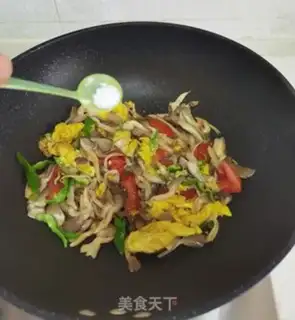 Make Mushroom fried eggs step 9