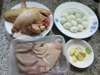 Make Quail egg pig belly chicken soup step 0