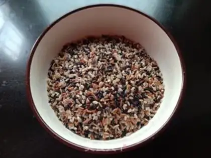 Make Three-coloured, rough rice step 0