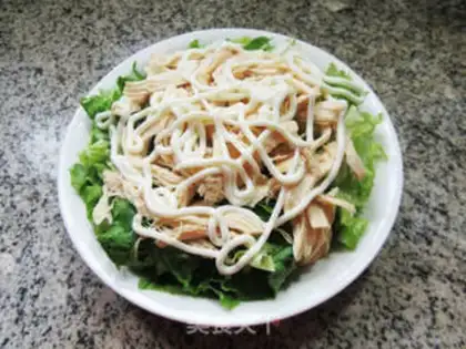 Make The raw chicken chest salad step 9
