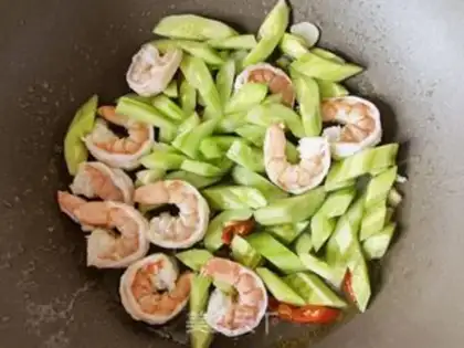Make cucumber shrimp step 11
