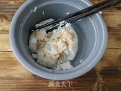 Make Salted egg rice sandwich step 3