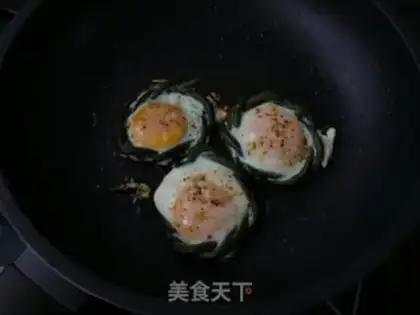 Make Soybeans fried eggs step 7