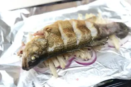 Make Tinpaper bun roasted bass step 4
