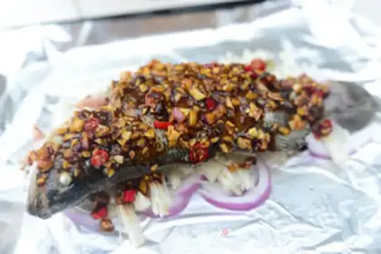 Make Tinpaper bun roasted bass step 6