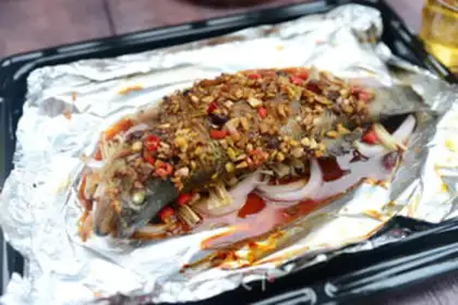 Make Tinpaper bun roasted bass step 9