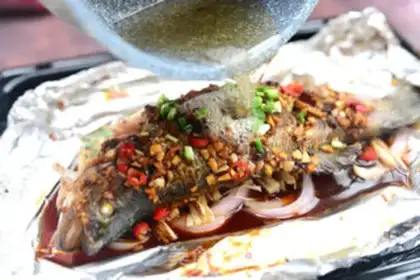 Make Tinpaper bun roasted bass step 10