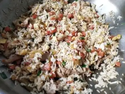 Make Squeeze meat and rice step 12