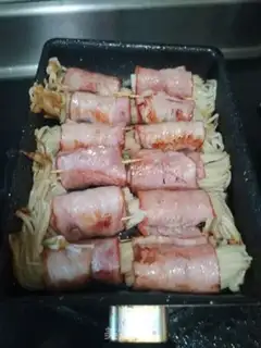 Make Bacon pins and mushrooms step 9
