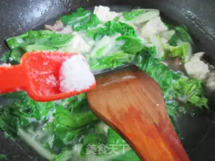 Make The duck-legged tofu cooks cabbage step 7
