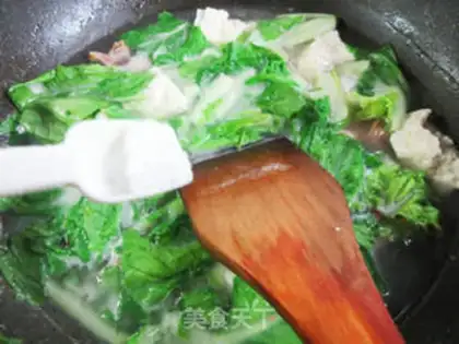 Make The duck-legged tofu cooks cabbage step 8