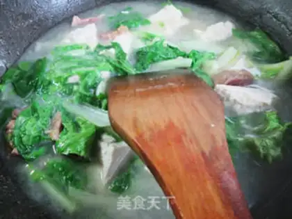 Make The duck-legged tofu cooks cabbage step 9