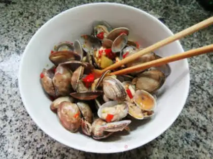 Make Frozen clams step 8