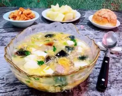 Make Eggs, tofu sausage soup step 10