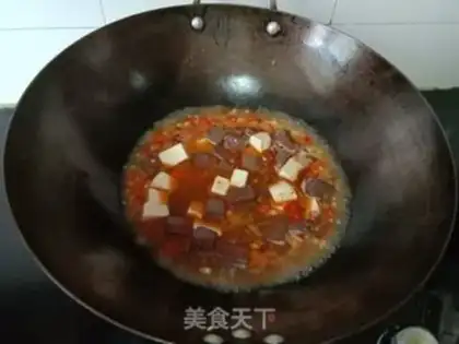 Make Spicy pig blood tofu step 11