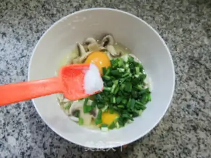 Make Egg fried mushrooms step 4