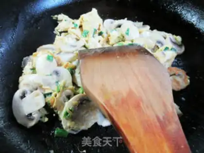 Make Egg fried mushrooms step 7