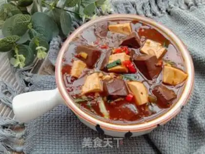 Make Spicy pig blood tofu step 16