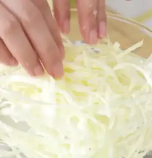 Make A cabbage egg sandwich step 1