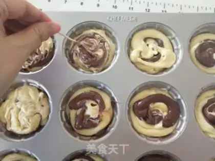 Make Marble football pound cake step 8