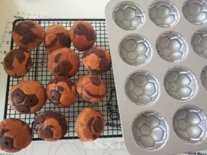 Make Marble football pound cake step 10
