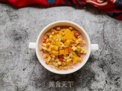 Make Mango cereal cherry yogurt step 11