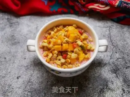 Make Mango cereal cherry yogurt step 12