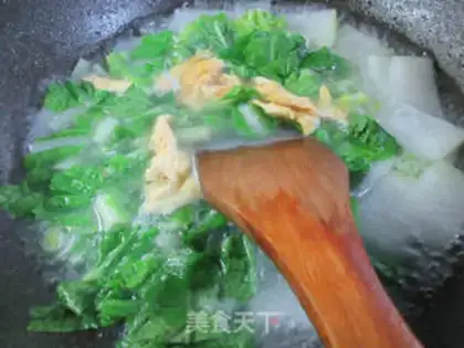 Make Eggs, cabbage, tofu soup step 5