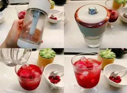 Make The cranberry juice bubbles step 4