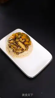 Make Plum mushrooms and rice step 7