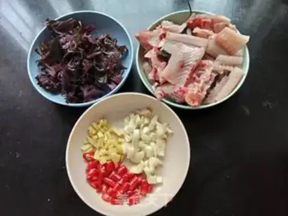 Make ♪ Purple sour fish bones ♪ step 0