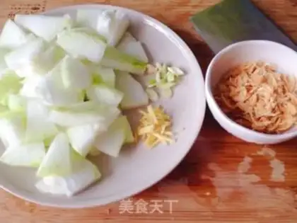 Make Shrimp-skin-burning melon step 1