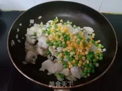 Make Corn green bean fried fish step 12