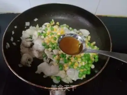 Make Corn green bean fried fish step 14