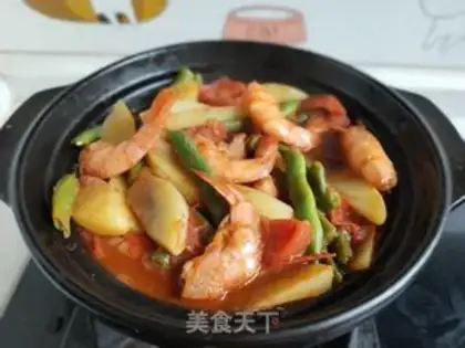 Make Coughpot tomato potato shrimp step 14