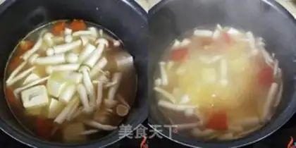 Make Seafood mushroom tofu soup step 4